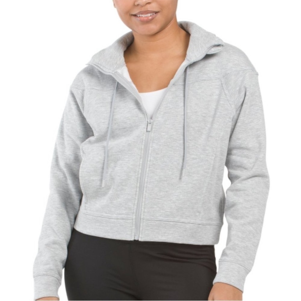 Yogalicious Gray Cloud Plush Ivy Jacket Medium